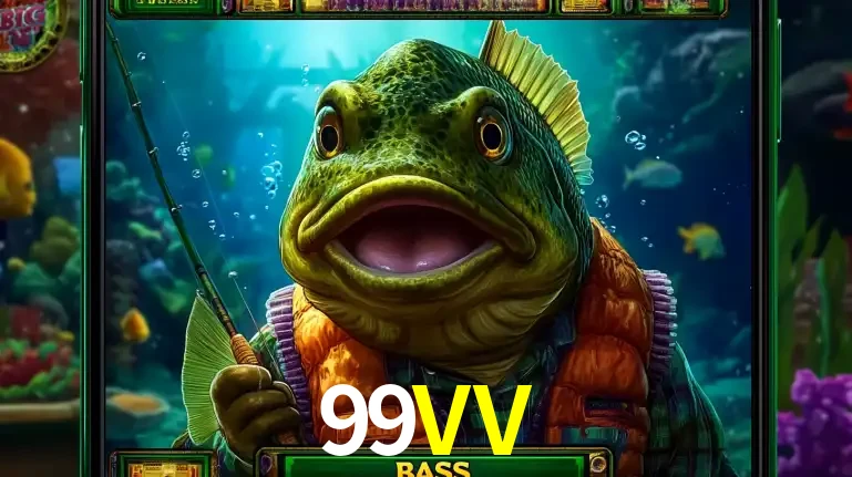 Personagem de peixe pescador do popular jogo de slot com tema de pescaria, uma das emocionantes opções de caça-níqueis para jogar e ganhar no cassino 99VV.